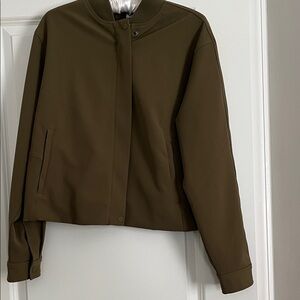 Athleta Dark Olive Bomber Jacket